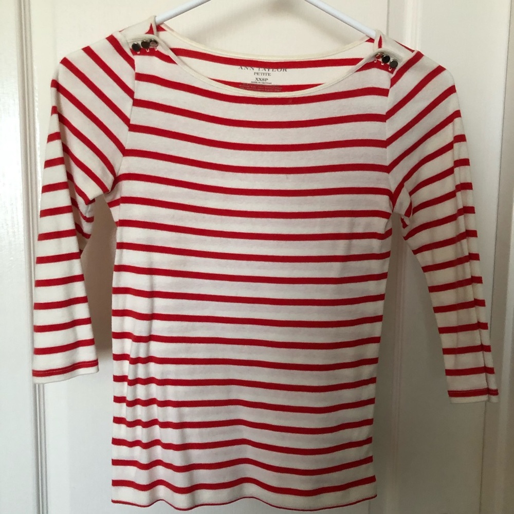 Red striped Ann Taylor top